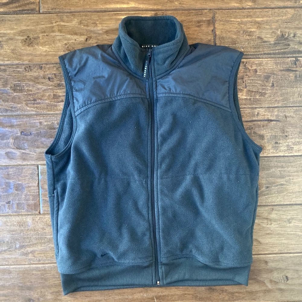 Nike Golf Therma-FIT Vest Full Zip Large Black Pockets Performance Outdoors